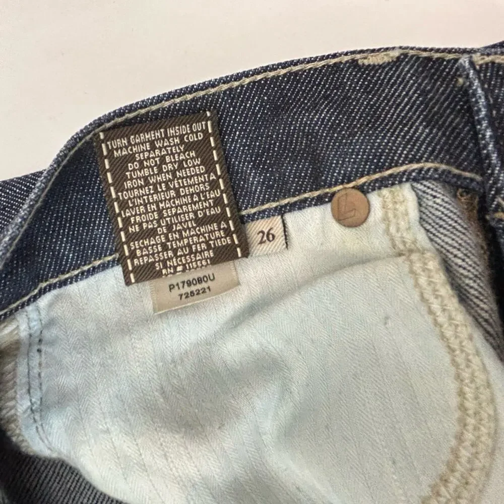 7 For All Mankind Roxanne Straight‎ Leg Skinny Jean Dark Wash Size 26